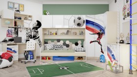 Детская комната Футбол ЧМ (Белый/Синий/корпус Клен) в Змеиногорске - zmeinogorsk.katalogmebeli.com | фото 7