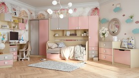 Детская комната Грэйси (Розовый/Серый/корпус Клен) в Змеиногорске - zmeinogorsk.katalogmebeli.com | фото 13