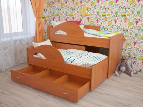 Кровать детская Радуга 1600 Млечный дуб/Венге в Змеиногорске - zmeinogorsk.katalogmebeli.com | фото 6