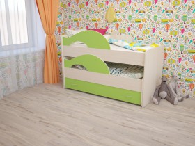Кровать детская Радуга 1600 Млечный дуб/Венге в Змеиногорске - zmeinogorsk.katalogmebeli.com | фото 8
