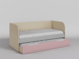 Диван-кровать Грэйси (Розовый/Серый/корпус Клен) в Змеиногорске - zmeinogorsk.katalogmebeli.com | фото