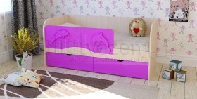 Друзья Кровать детская 2 ящика 1.6 Фиолетовый глянец в Змеиногорске - zmeinogorsk.katalogmebeli.com | фото