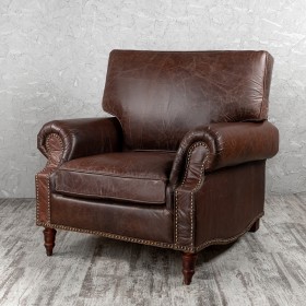 Кресло кожаное Лофт Аристократ (ширина 1100 мм) в Змеиногорске - zmeinogorsk.katalogmebeli.com | фото 1