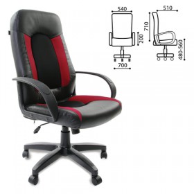 Кресло офисное BRABIX Strike EX-525 (черно-красный) в Змеиногорске - zmeinogorsk.katalogmebeli.com | фото