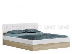 Кровать 1,6 спальня Фортуна (Дуб сонома/белый глянец) в Змеиногорске - zmeinogorsk.katalogmebeli.com | фото