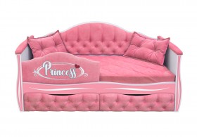 Кровать 160 серии Иллюзия 2 ящика 36 Розовый (мягкий бортик/подушки) в Змеиногорске - zmeinogorsk.katalogmebeli.com | фото