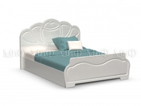 Кровать 1,6м Гармония (Белый/Белый глянец) в Змеиногорске - zmeinogorsk.katalogmebeli.com | фото
