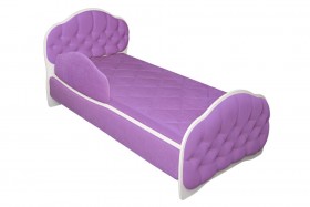 Кровать 170 Гармония 67 Светло-фиолетовый (мягкий бортик) в Змеиногорске - zmeinogorsk.katalogmebeli.com | фото