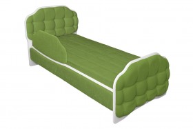 Кровать 190 Атлет Lux 76 Зелёный (мягкий бортик) в Змеиногорске - zmeinogorsk.katalogmebeli.com | фото
