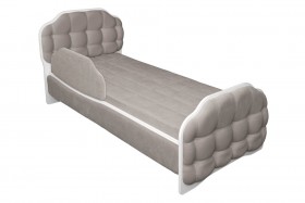 Кровать 190 Атлет Lux 96 Серый (мягкий бортик) в Змеиногорске - zmeinogorsk.katalogmebeli.com | фото