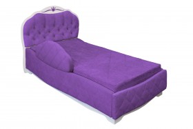 Кровать 190 Гармония Lux 32 Фиолетовый (мягкий бортик) в Змеиногорске - zmeinogorsk.katalogmebeli.com | фото