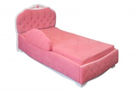 Кровать 190 Гармония Lux 36 Розовый (мягкий бортик) в Змеиногорске - zmeinogorsk.katalogmebeli.com | фото