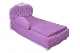 Кровать 190 Гармония Lux 67 Светло-фиолетовый (мягкий бортик) в Змеиногорске - zmeinogorsk.katalogmebeli.com | фото