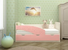 Кровать Бабочки 1,6м (Розовый металлик) в Змеиногорске - zmeinogorsk.katalogmebeli.com | фото