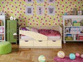 Кровать Бабочки 1,6м (Ваниль матовый) в Змеиногорске - zmeinogorsk.katalogmebeli.com | фото