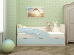 Кровать детская 1,6м Дельфин (Розовый металлик) в Змеиногорске - zmeinogorsk.katalogmebeli.com | фото