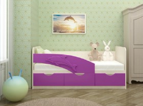 Кровать детская 1,6м Дельфин (Розовый металлик) в Змеиногорске - zmeinogorsk.katalogmebeli.com | фото 8