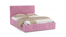 Кровать Гамма ш. 1400 (с основанием для хранения) (велюр тенерифе розовый) в Змеиногорске - zmeinogorsk.katalogmebeli.com | фото