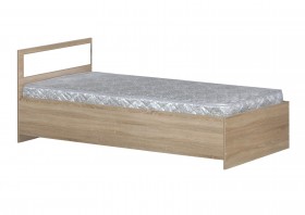 Кровать одинарная 900-2 без матраса (прямые спинки) Дуб Сонома в Змеиногорске - zmeinogorsk.katalogmebeli.com | фото
