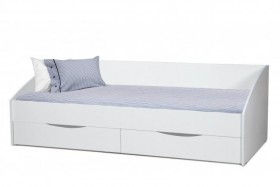 Кровать одинарная "Фея - 3" (симметричная) New/(белый / белый / ДВПО: белый) в Змеиногорске - zmeinogorsk.katalogmebeli.com | фото