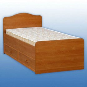 Кровать одинарная 800-2 без матраса (прямые спинки) Дуб Сонома в Змеиногорске - zmeinogorsk.katalogmebeli.com | фото 2