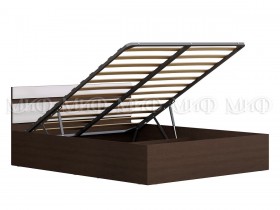 Кровать с подъемным механизмом Нэнси 1,4м (Венге/белый глянец) в Змеиногорске - zmeinogorsk.katalogmebeli.com | фото