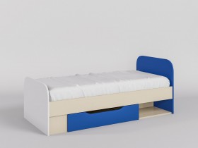 Кровать Скай 1650х750 (Синий/Белый/корпус Клен) в Змеиногорске - zmeinogorsk.katalogmebeli.com | фото