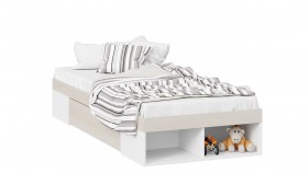 Кровать «Сканди» с ящиком Дуб Гарден/Белый в Змеиногорске - zmeinogorsk.katalogmebeli.com | фото