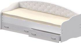 Кровать Софа-7 с мягкой спинкой (800х2000) Белый в Змеиногорске - zmeinogorsk.katalogmebeli.com | фото