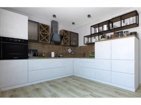 Модульная кухня Бронкс 1,8 м (Кварц) в Змеиногорске - zmeinogorsk.katalogmebeli.com | фото 5
