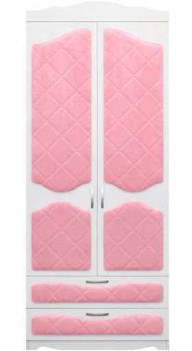 Шкаф 2-х створчатый с ящиками серии Иллюзия 36 Светло-розовый в Змеиногорске - zmeinogorsk.katalogmebeli.com | фото
