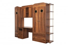 Шкаф комбинированный для одежды «Навигатор» (Дуб Каньон) в Змеиногорске - zmeinogorsk.katalogmebeli.com | фото 5
