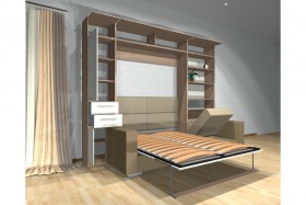 Шкаф-кровать с диваном Каролина в Змеиногорске - zmeinogorsk.katalogmebeli.com | фото 3