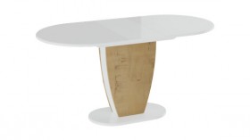 Стол обеденный «Монреаль» Тип 1 (Белый глянец/Бунратти) в Змеиногорске - zmeinogorsk.katalogmebeli.com | фото 2