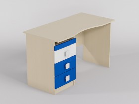 Стол (столешница с выемкой) Скай люкс (Синий/Белый/корпус Клен) в Змеиногорске - zmeinogorsk.katalogmebeli.com | фото