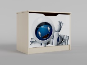 Ящик для игрушек Санни (Белый/корпус Клен) в Змеиногорске - zmeinogorsk.katalogmebeli.com | фото